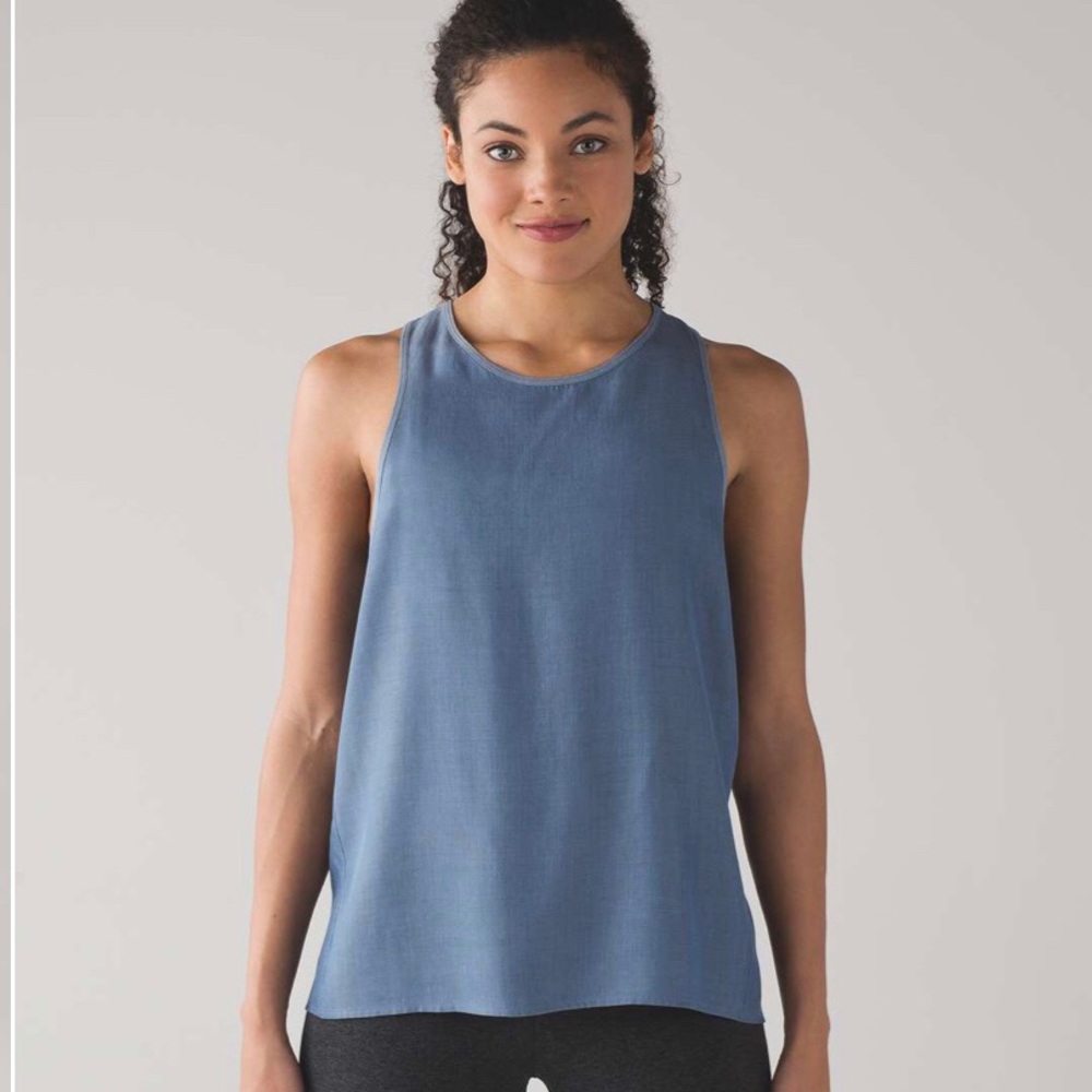 Lululemon All Tied Up Tank Tencel Blue